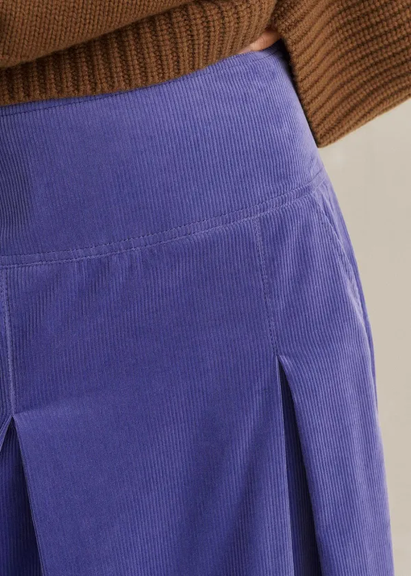 Best ME+EM Luxe Cord A-Line Midi Skirt Winter Lilac