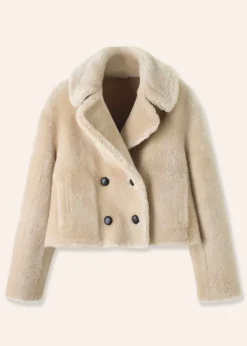 Discount ME+EM Luxe Short Shearling Coat