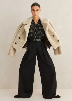 Discount ME+EM Luxe Short Shearling Coat