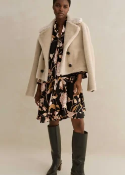 Discount ME+EM Luxe Short Shearling Coat