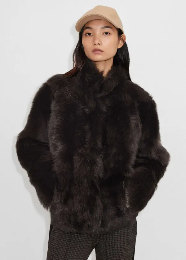 Best ME+EM Luxe Toscana Shearling Jacket Chocolate