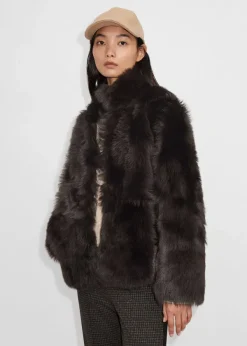 Best ME+EM Luxe Toscana Shearling Jacket Chocolate