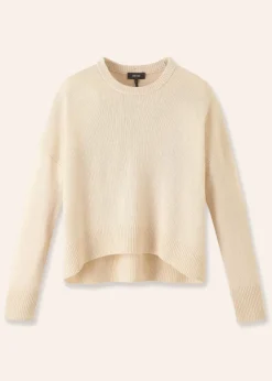 Clearance ME+EM Merino Cashmere Curved Hem Jumper + Snood Cream