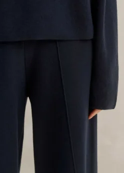 Sale ME+EM Merino Milano Knitted Trouser Dark Navy