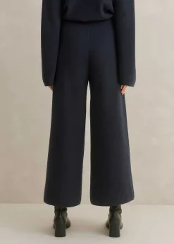 Sale ME+EM Merino Milano Knitted Trouser Dark Navy