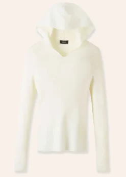 Online ME+EM Merino Stretch Rib Layering Hoody Soft White