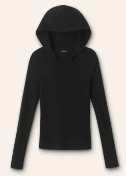 New ME+EM Merino Stretch Rib Layering Hoody Black