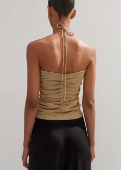 Sale ME+EM Metallic Bandeau Top Gold