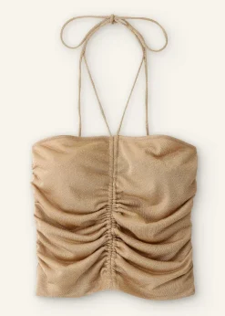 Sale ME+EM Metallic Bandeau Top Gold
