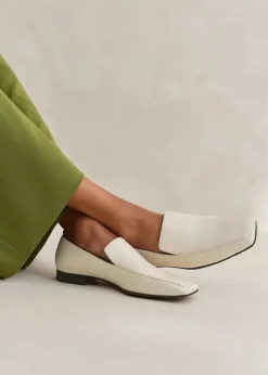 Clearance ME+EM Modern Leather Loafer Off White
