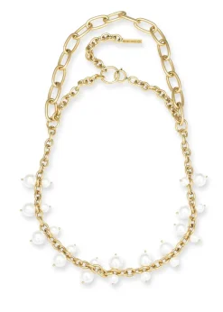 Outlet ME+EM Multi Chain + Pearl Necklace Gold/Pearl