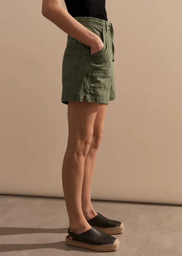 Hot ME+EM Oversized Patch Short + Tie Light Khaki