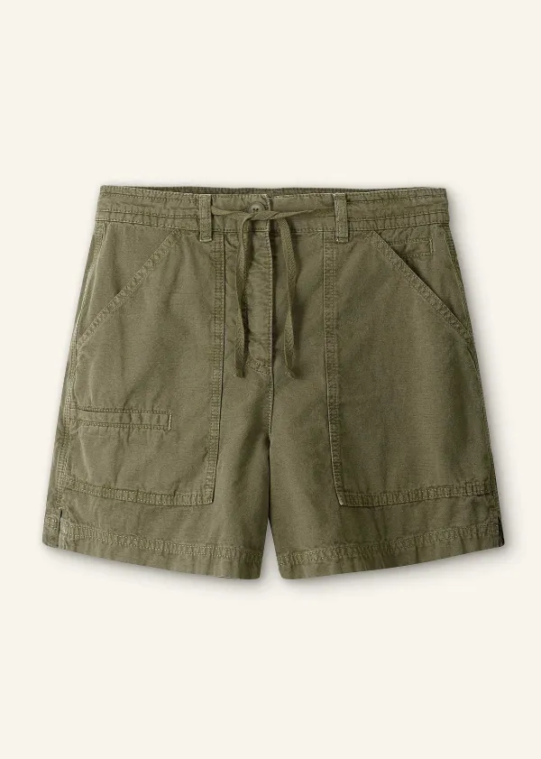 Hot ME+EM Oversized Patch Short + Tie Light Khaki