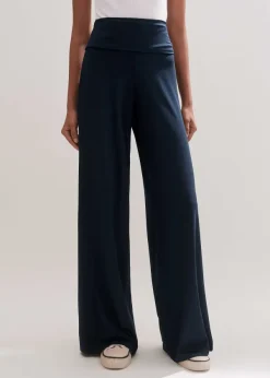ME+EM Palazzo Pant Dark Navy