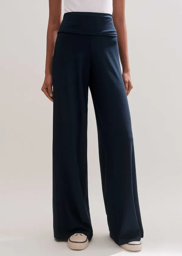 ME+EM Palazzo Pant Dark Navy