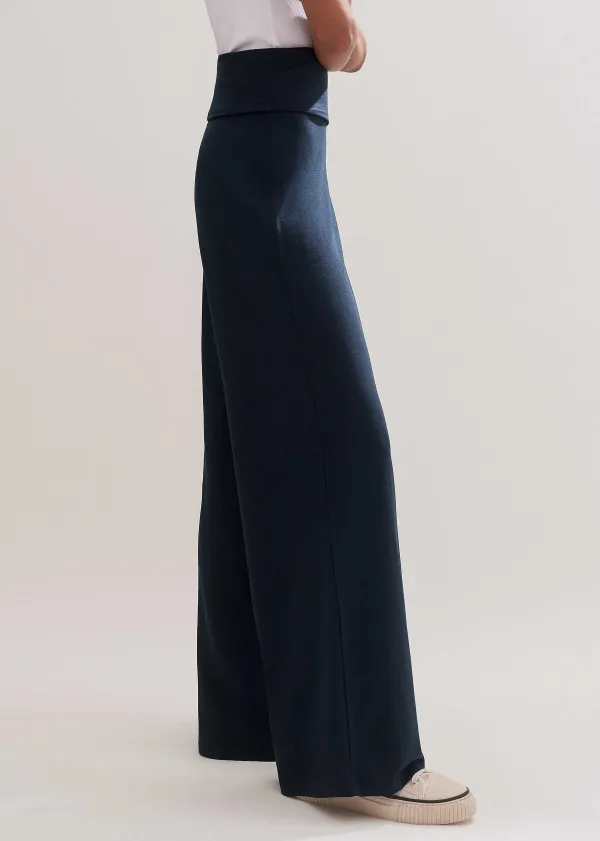 ME+EM Palazzo Pant Dark Navy