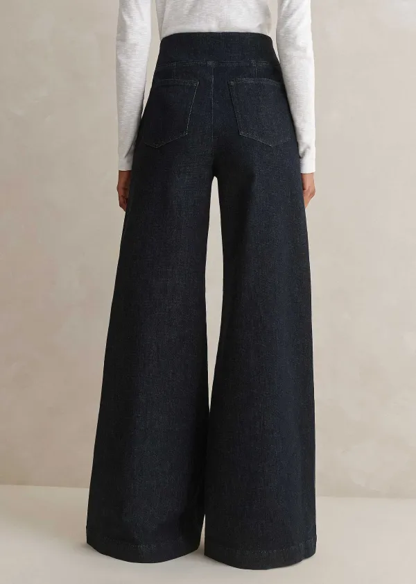 Clearance ME+EM Palazzo Travel Jean Indigo
