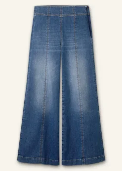 Sale ME+EM Palazzo Travel Jean Mid Blue Wash