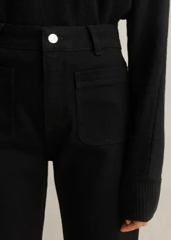 Best ME+EM Patch Pocket Subtle Flare Jean Black