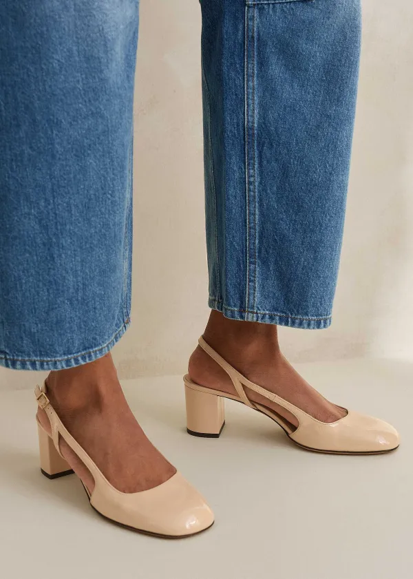 ME+EM Patent Slingback Nude