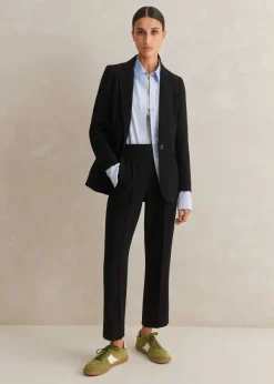 Outlet ME+EM Perfect Workwear Long Blazer Slim-Crop Trouser Suit Black