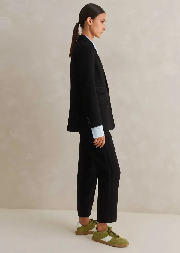Outlet ME+EM Perfect Workwear Long Blazer Slim-Crop Trouser Suit Black
