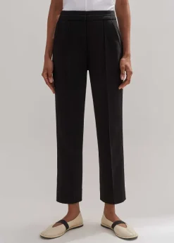 Clearance ME+EM Perfect Workwear Slim Crop Trouser Black