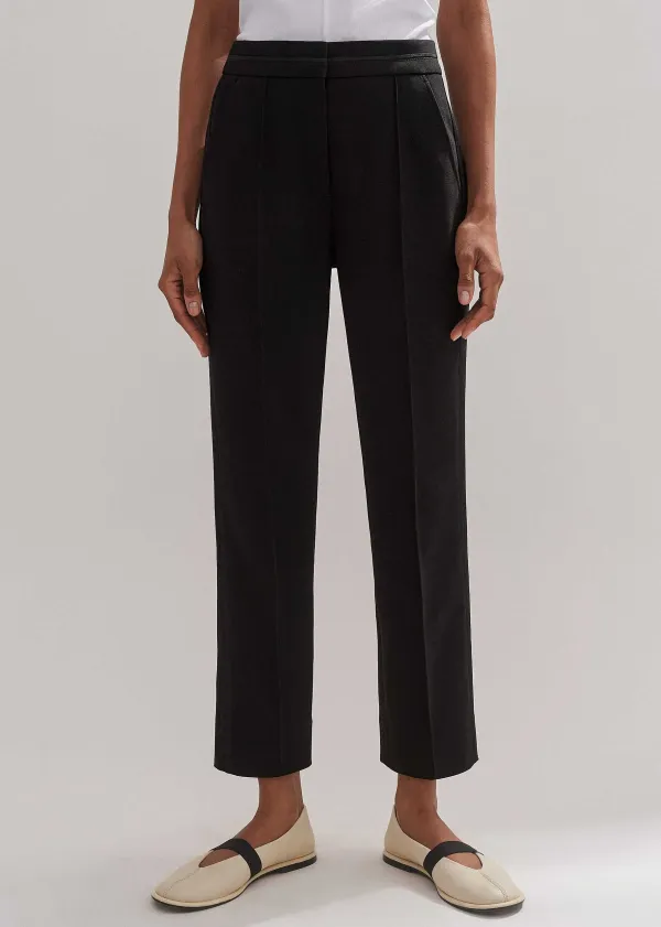 Clearance ME+EM Perfect Workwear Slim Crop Trouser Black