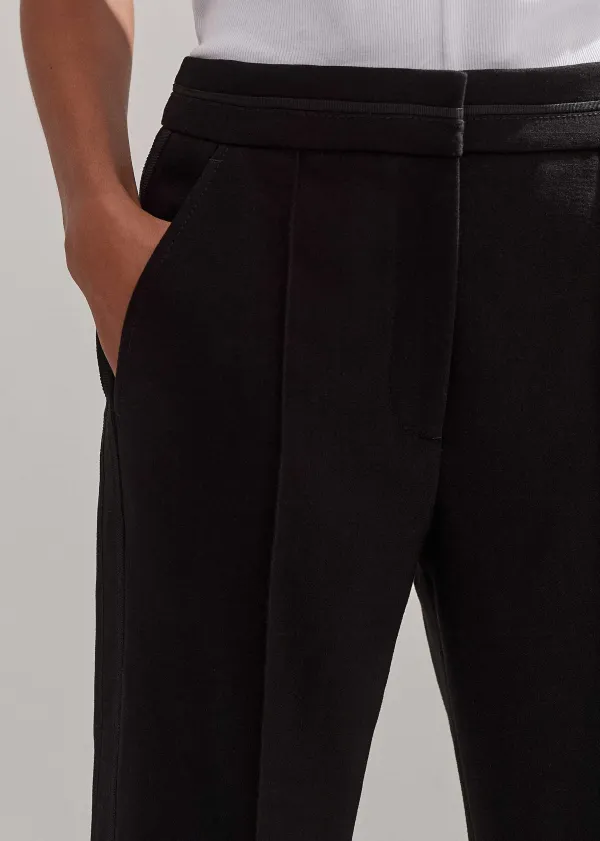 Clearance ME+EM Perfect Workwear Slim Crop Trouser Black