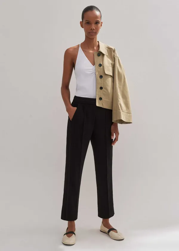 Clearance ME+EM Perfect Workwear Slim Crop Trouser Black