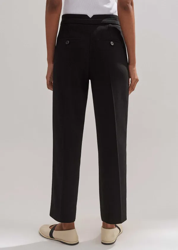 Clearance ME+EM Perfect Workwear Slim Crop Trouser Black