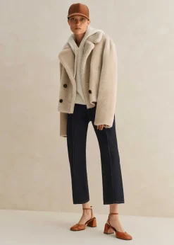 Sale ME+EM Pin Tuck Kick Flare Crop Jean Dark Rinse