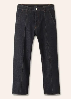 Sale ME+EM Pin Tuck Kick Flare Crop Jean Dark Rinse