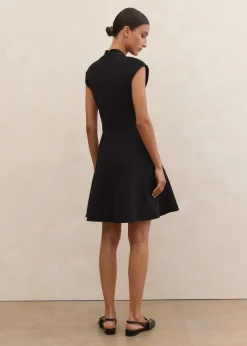 Best ME+EM Ponte Cap Sleeve Fit And Flare Dress Black