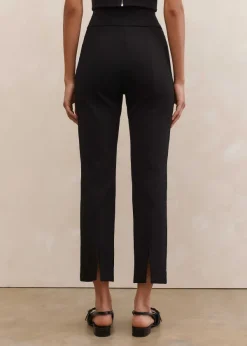 Sale ME+EM Ponte Split Hem Crop Trouser Black