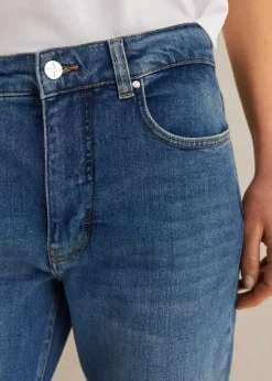 Sale ME+EM Regular Authentic Slim Crop Jean Blue Wash