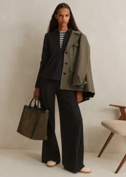 Online ME+EM Regular Length Travel Tailoring Palazzo Black