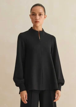 Clearance ME+EM Regular-Length Travel Tailoring Wide-Leg Palazzo Co-Ord Black
