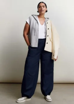 Sale ME+EM Relaxed Low-Rise Cargo Trouser Navy