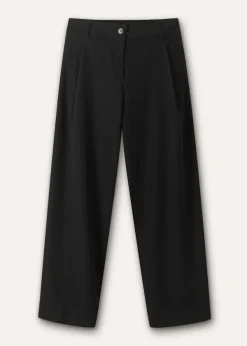 Clearance ME+EM Relaxed Tapered Turn-Up Trouser Black