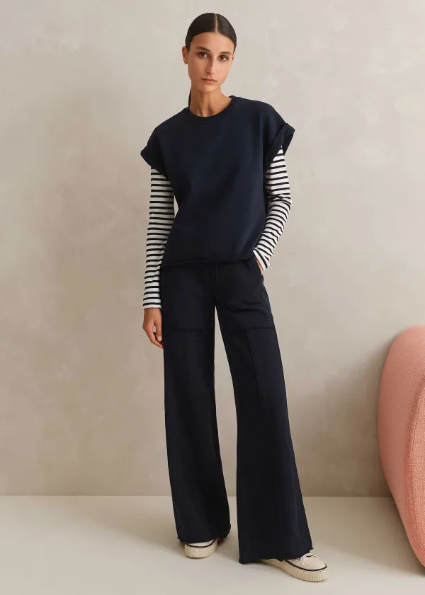 Discount ME+EM Roll Cuff Sweatshirt Navy
