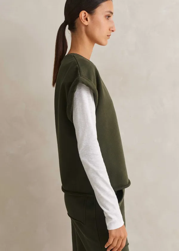 Clearance ME+EM Roll Cuff Sweatshirt Olive