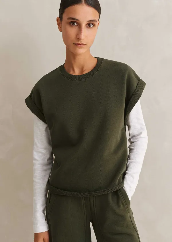 Clearance ME+EM Roll Cuff Sweatshirt Olive