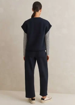 ME+EM Roll Cuff Sweatshirt + Jogger Co-Ord Blue