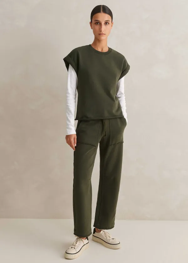 Sale ME+EM Roll Cuff Sweatshirt + Jogger Co-Ord Green