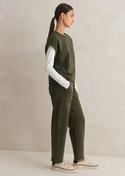 Sale ME+EM Roll Cuff Sweatshirt + Jogger Co-Ord Green