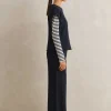 Discount ME+EM Roll Cuff Sweatshirt + Trouser Co-Ord Blue