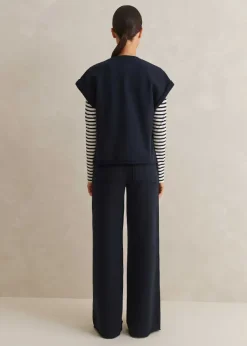 Discount ME+EM Roll Cuff Sweatshirt + Trouser Co-Ord Blue