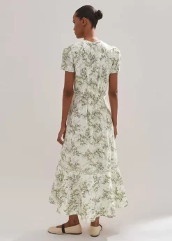 Hot ME+EM Shadow Berry Print Maxi Dress Light Cream/Green/Multi
