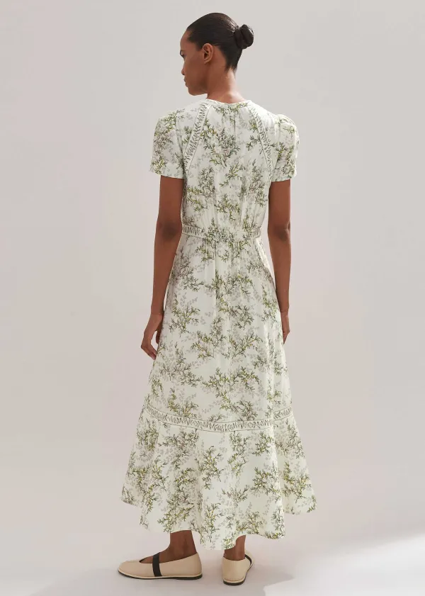 Hot ME+EM Shadow Berry Print Maxi Dress Light Cream/Green/Multi
